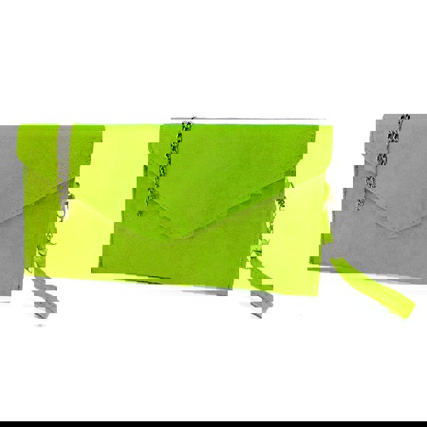 Kitise Genuine Italian Suede Envelope Style Cluth Bag Purse Flat Messenger Handbag