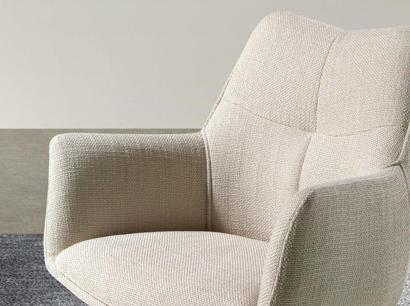Angel Cerdá Cream fabric swivel chair 4237