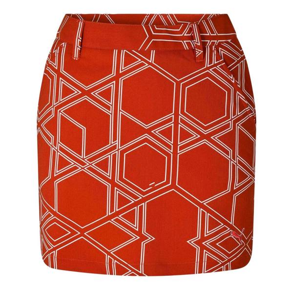 Puma Womens/Ladies Geometric Golf Skort - Red - 
