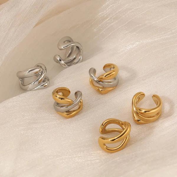 Elk & Bloom 14k Molten Gold Huggie Hoop Ear Cuff