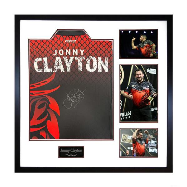 Jonny Clayton Signed Shirt Elite Frame