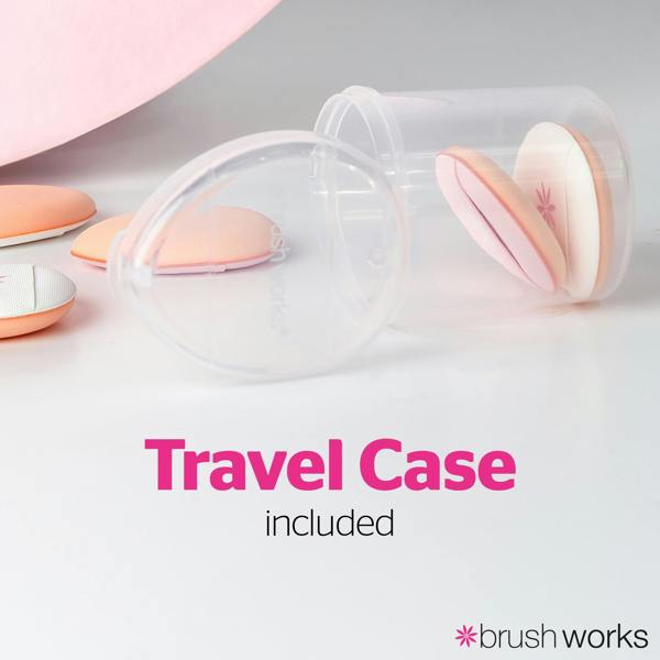 Brushworks Mini Pillow Puffs - 6 Pack