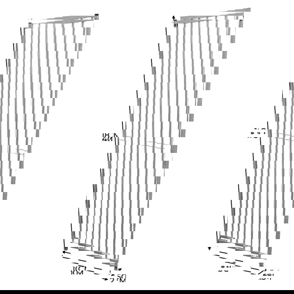 Monstershop 1m Dog Run Panel – 8cm Bar Spacing