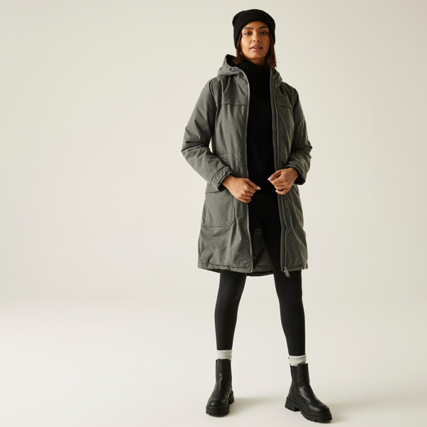 Regatta Women's Romine II Waterproof Jacket - Grey Sky Marl / Black
