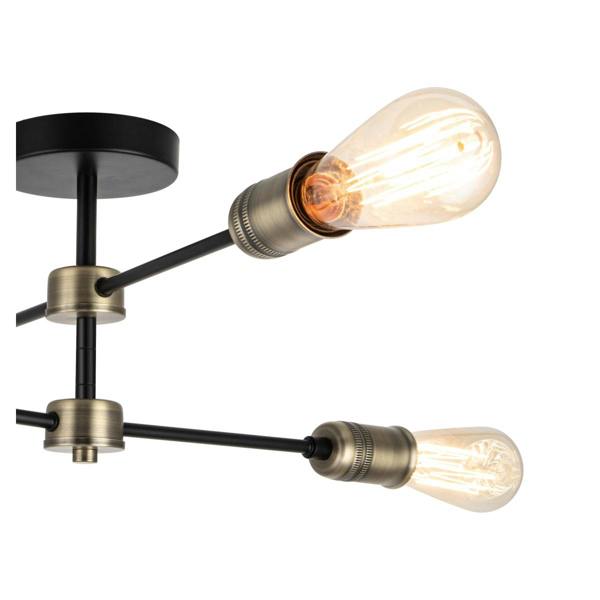 COSYLYTE Linton 4 Light Brass Adjustable Ceiling Light