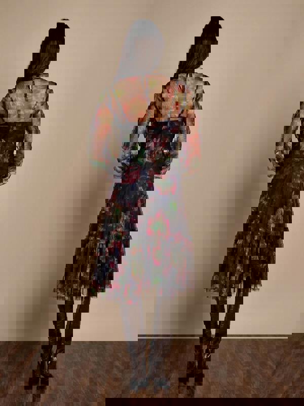 GWD Bettina Floral Mesh Midi Dress