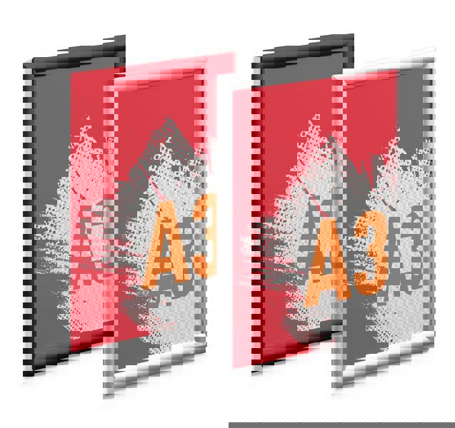 Durable Aluminium Snap Frame Retail Clip Poster Holder Notice Board | A3 Black