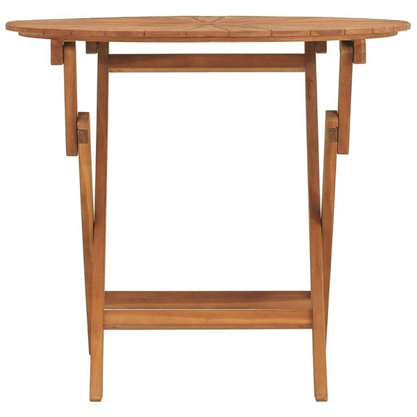Berkfield Folding Garden Table �_�”�_ 85x75 cm Solid Wood Teak