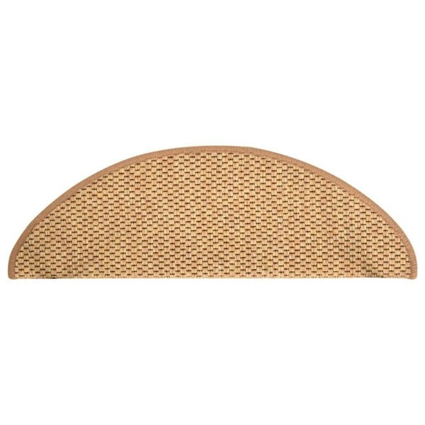 Berkfield Stair Mats Self-adhesive Sisal-Look 15 pcs 65x21x4 cm Orange