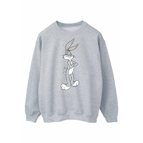 Looney Tunes Mens Bugs Bunny Crossed Arms Sweatshirt - Sports Grey