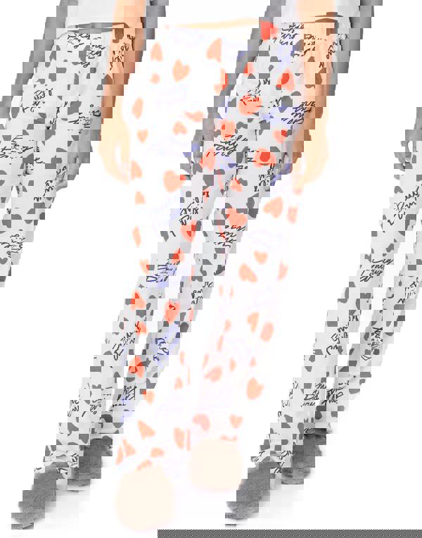 Emily In Paris Womens Multicoloured All-Over Print Short Sleeve Long Leg Pyjama Set