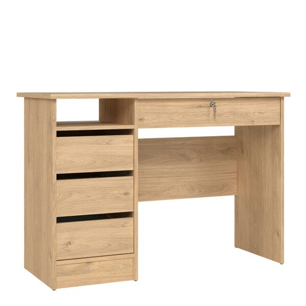 Wyld Haus Billabong Jackson Hickory Oak Wood 4 Drawer Office Desk