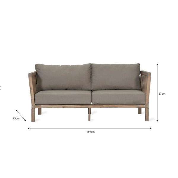 Abode Home & Gifts Cotswold Heritage Two Seater Wooden Garden Sofa