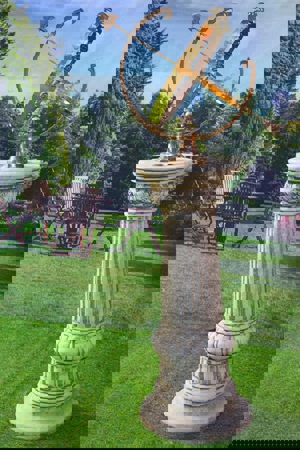 Solid Brass Armillary and Column