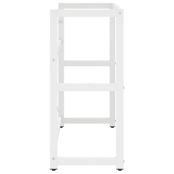 Berkfield Bathroom Washbasin Frame White 79x38x83 cm Iron