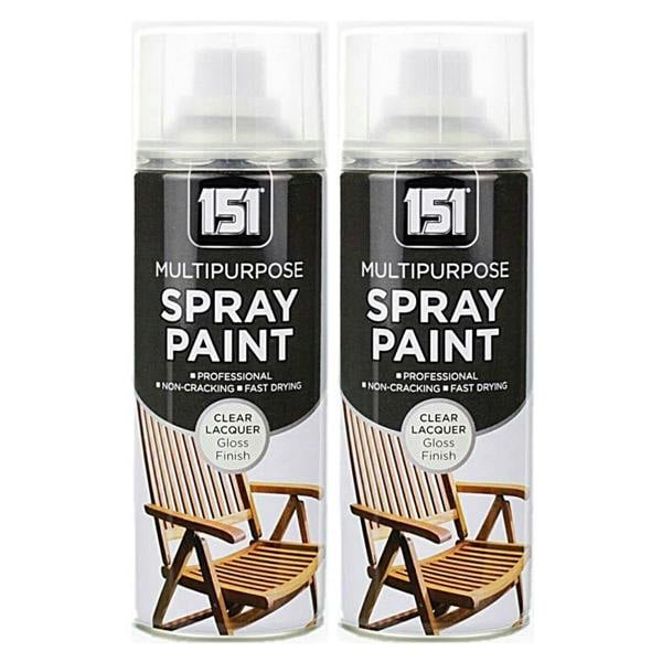 151 2X 151 Clear Lacquer Spray Paint 400ml