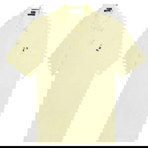 Fred Perry Mens Logo Polo Shirt - Cream - 
