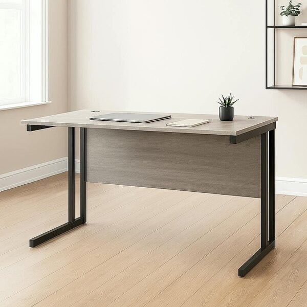 Kosy Koala Grey Office Desk with Sturdy Iron Legs Office Furniture 120cm