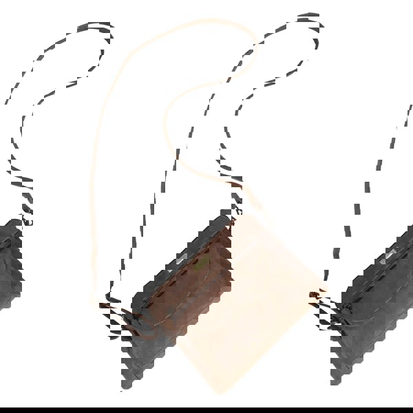 Assots London JEAN' Tan Distressed Real Leather Crossbody Bag