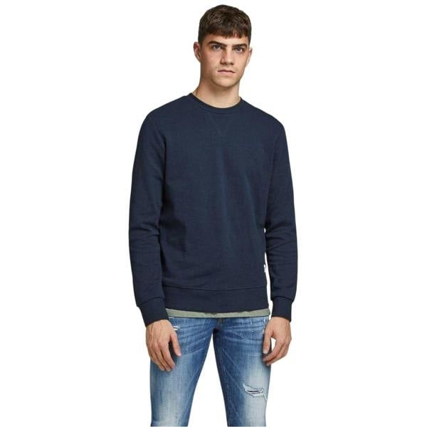 Jack And Jones Mens Basic Sweatshirt - Navy Blazer - 