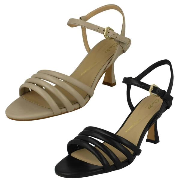 Clarks Ladies Clarks Strappy Heeled Sandals Amali May