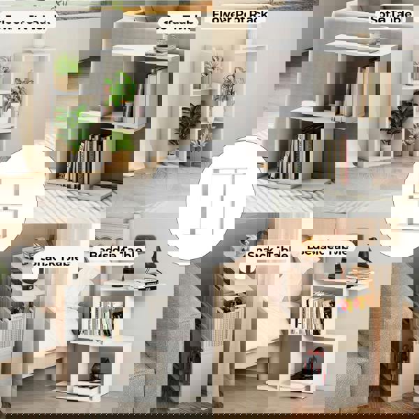 Levede 20cm Slide Table for Living Room Sofa End Narrow Space 3 Tier Storage