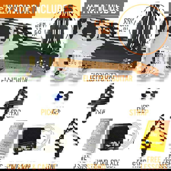 3rd Avenue Stateside Series Electric Guitar Pack - Liberty Green