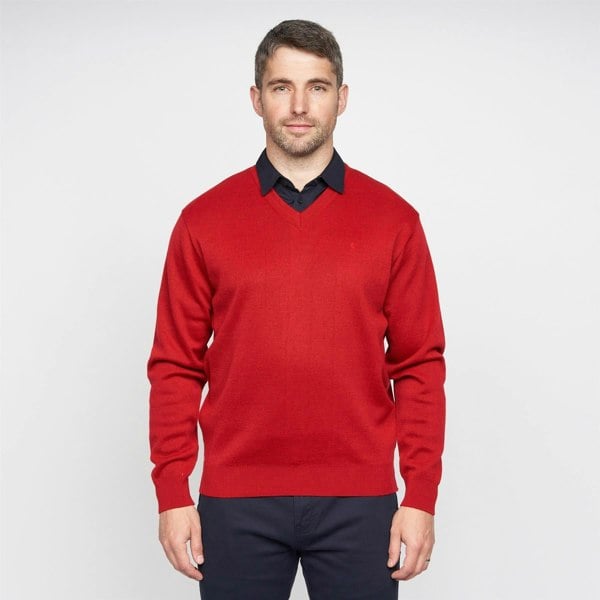 Gabicci G00K01 Mens Vee Neck Sweater Gabicci Classic  - RED