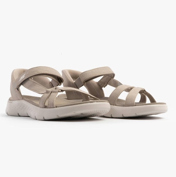 Skechers GO WALK FLEX SANDAL - ILLUMINATE Womens Sandals Taupe