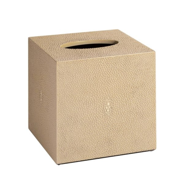 POSH TRADING COMPANY Chelsea Square Tissue Box - Shagreen Natural