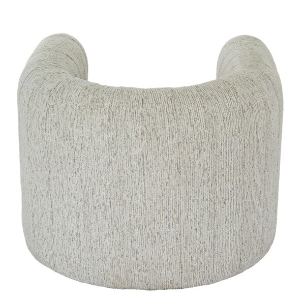 Wyld Haus Mirmande Soft Grey Minimalist Curved Accent Armchair
