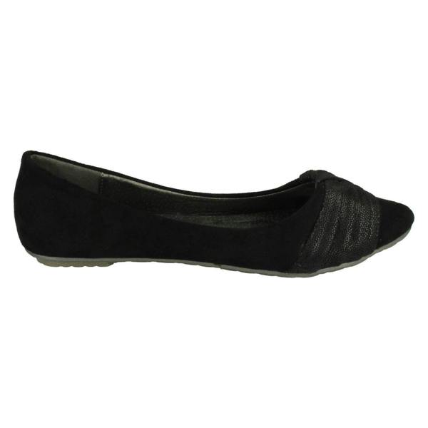 Spot On Ladies Spot On Casual Slip On Ballet Shoes