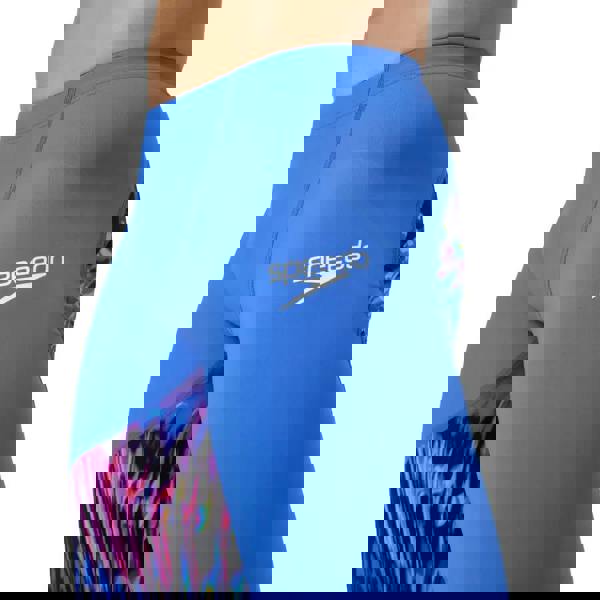 Blue Fastskin LZR Ignite speedo swimsuit with colorful abstract side design