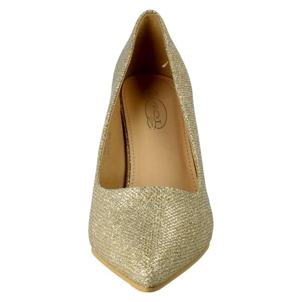 Spot On Ladies Spot On Wide Fit Court High Heels F90110