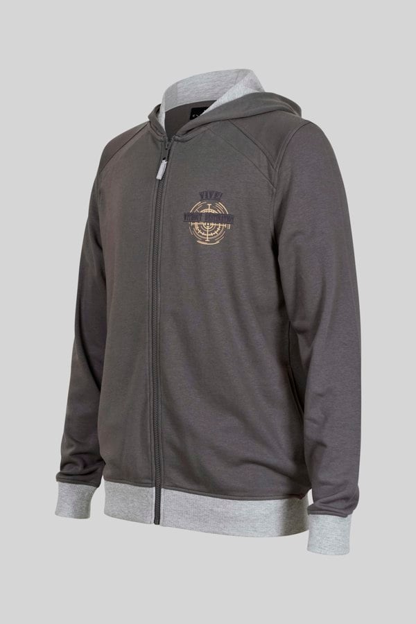 ENORSIA Men's Full Zip Contrast Hoodie