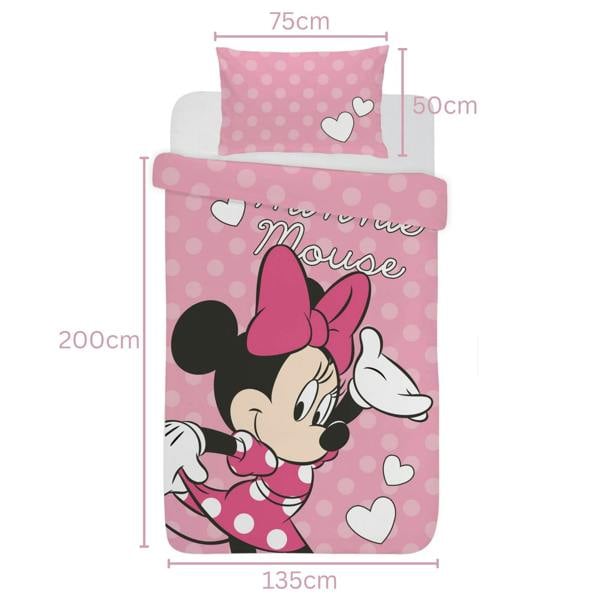 Disney Minnie Mouse Spots Pink Duvet Cover Set