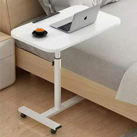 Havendro Height Adjustable Mobile Over Bed Table Hospital Overbed Aid Chair Laptop Tray