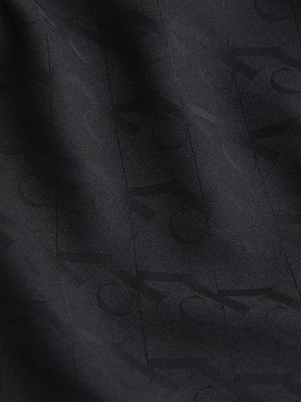 Calvin Klein SATIN JACQUARD Womens Shorts Pyjama Set Black