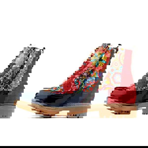 Embassy London Tornado - Red Signature - Men's chunky sole combat style leather boot with zip