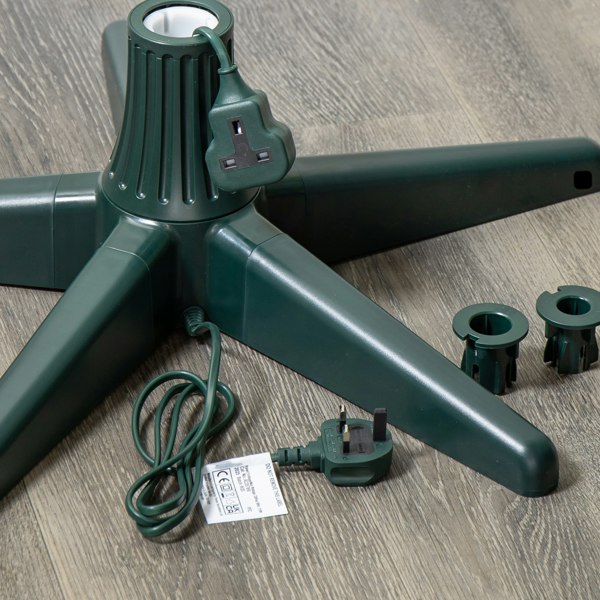Samuel Alexander 20cm x 65cm Green Rotating Christmas Tree Stand for 2.4m Max Tree Height