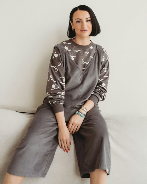 Grace Grey Wide Leg Jumpsuit- image 1