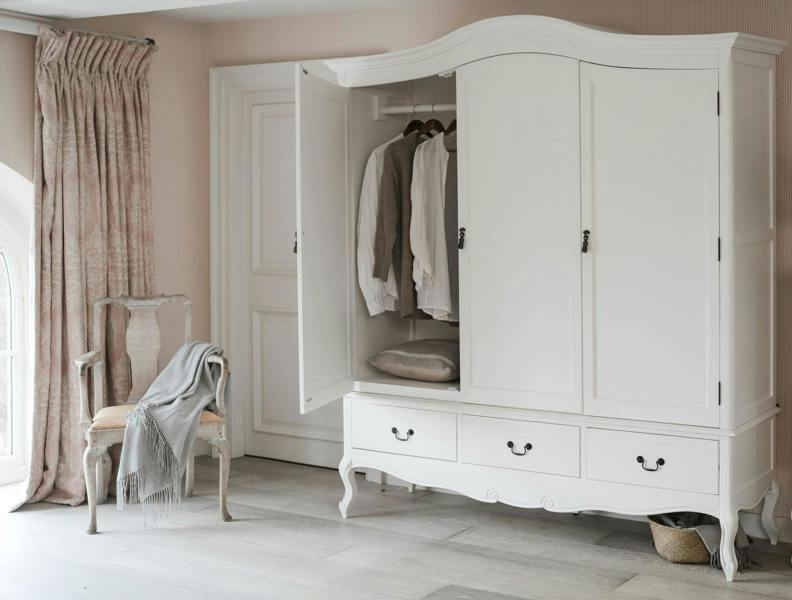 Statement Furniture Juliette Triple Wardrobe. French Style 3 Door Bedroom Storage