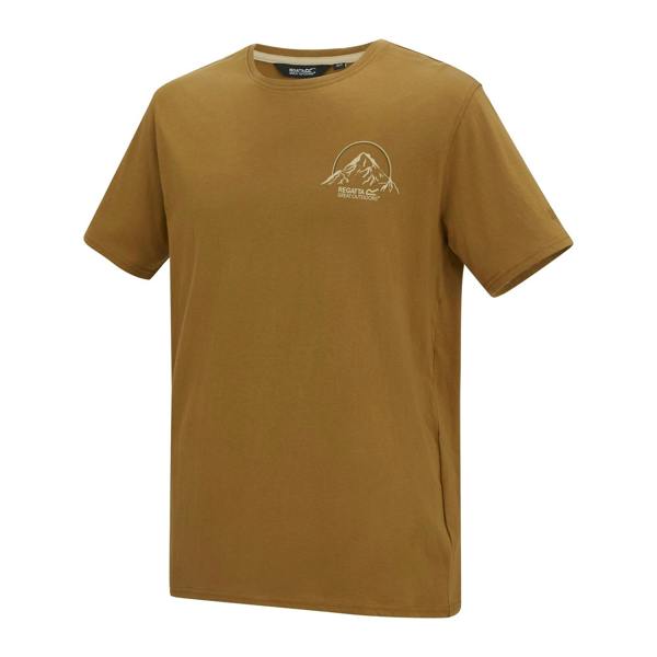 Regatta Mens Cline IX Original Outdoor Back Print T-Shirt - Rich Tan - 