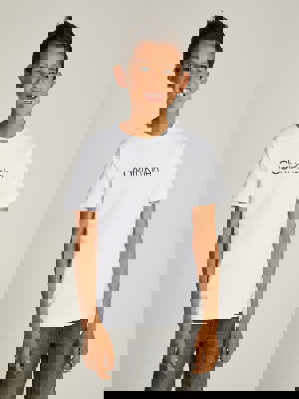 Calvin Klein Kids Logo T-Shirt in White