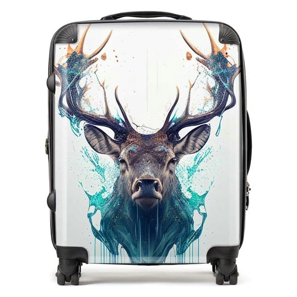 Warren Reed Stag Face Splashart Suitcase