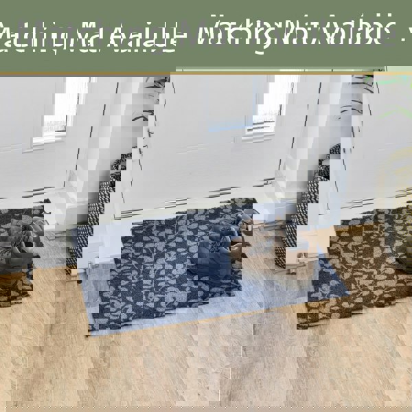 JVL Mega Mat Machine Washable Entrance Runner and Doormat Set, Branches