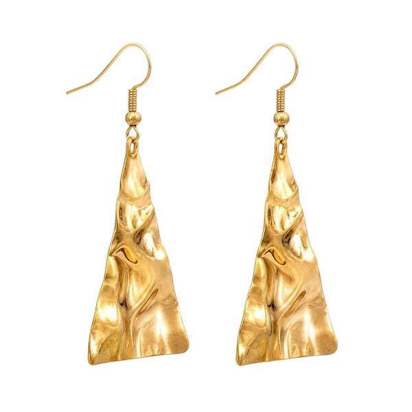 Gold Trip Vintage Triangle Statement Earrings