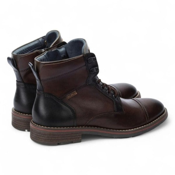 Pikolinos York - Men's Olmo Brown Lace Up Leather Ankle Boots
