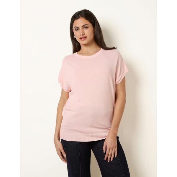 Blue Vanilla Short Sleeve Texture Knit Top