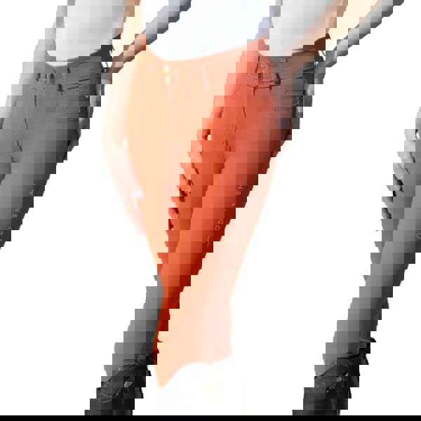 Coldstream Womens/Ladies Ledmore Diamante Breeches - Tigerlily Orange